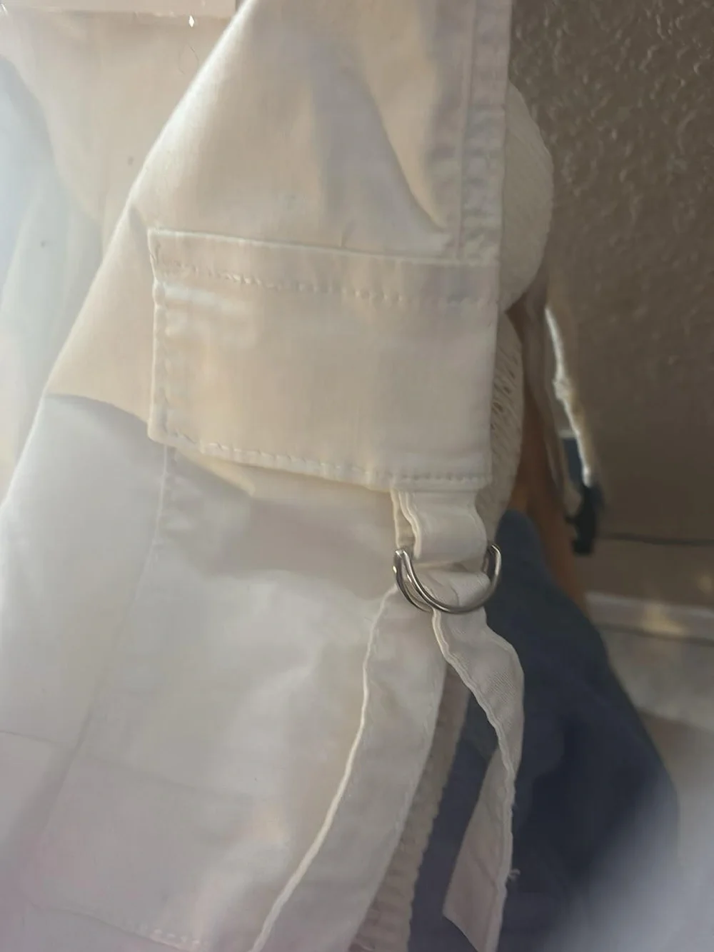 Men's White Cargo Jogger Pants - Versatile Utility Style unisex
